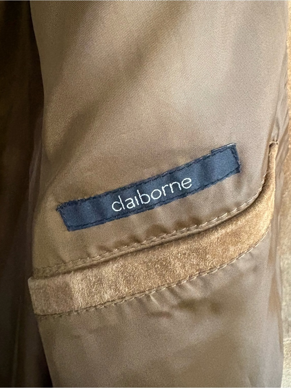 Vintage Tan Brown Suede Leather Zip Up Jacket XL Country Western Rodeo Festival - Picture 10 of 14